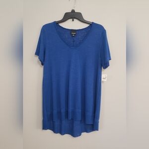 Wallpapher V-neck Kady Slub Tunic Top Size L